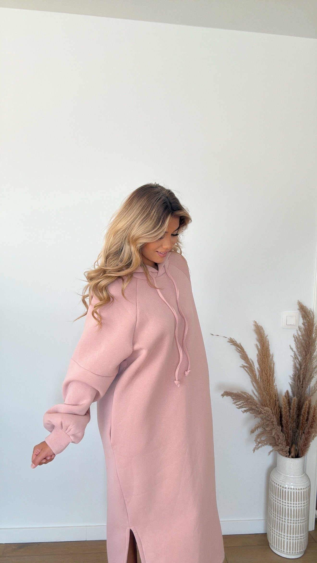 Sweater jurk roze 🌸