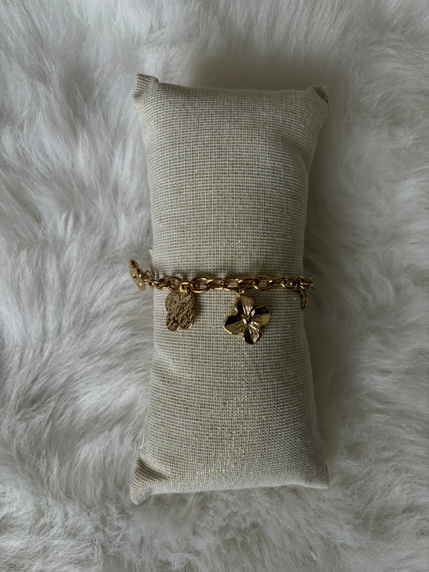 Flower bedeltjes armband