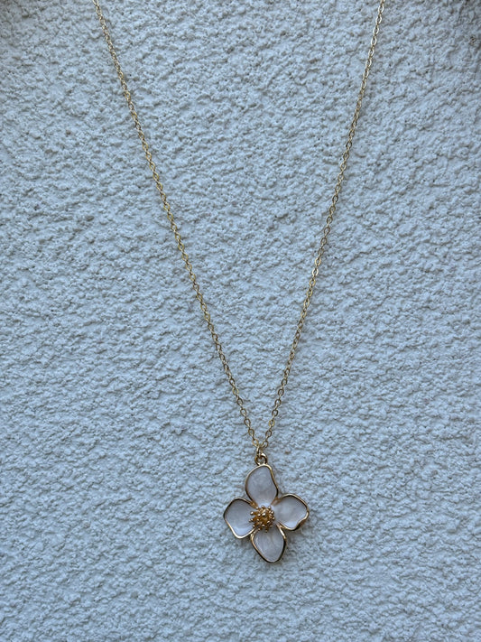 White flower necklace