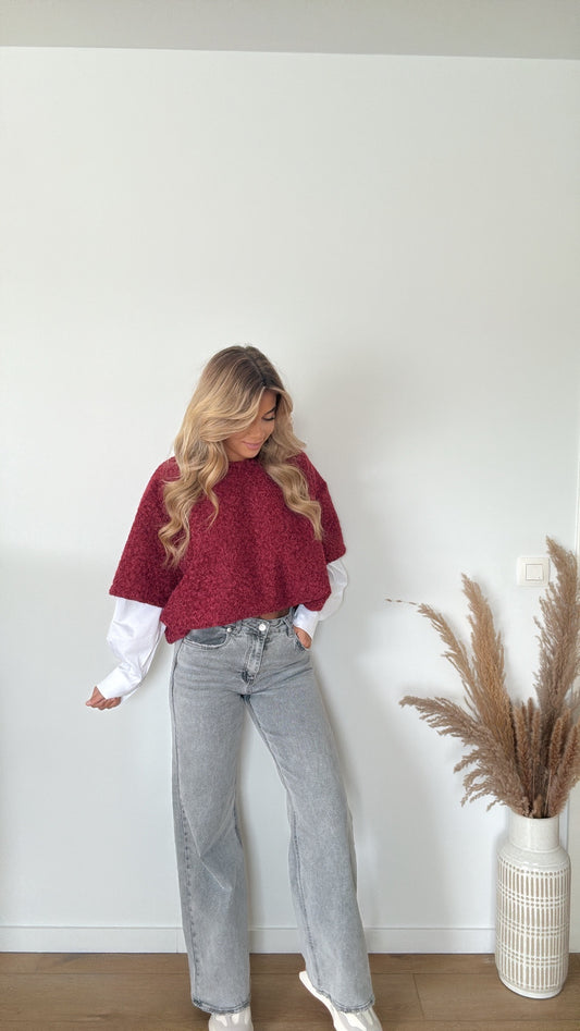 Hemd gilet Bordeaux