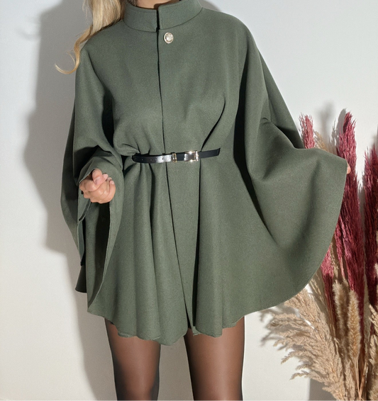 Poncho kaki