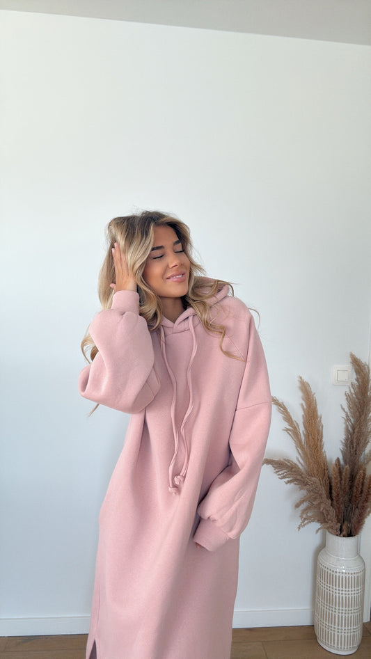 Sweater jurk roze 🌸