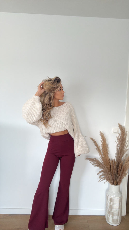 Flared pantalon Bordeaux